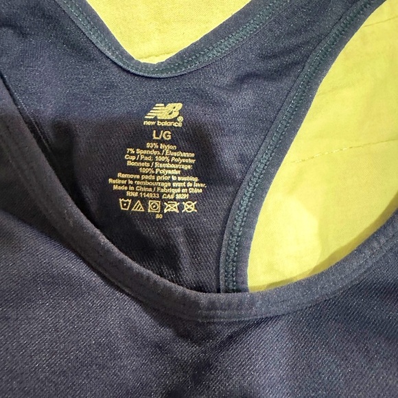 New Balance Deep Blue Sports Bra NWOT - Picture 4 of 4